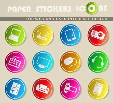 Computer equipment icons イラスト素材