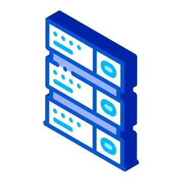 Computer Equipment Server isometric icon vector illustration Stock Illustration