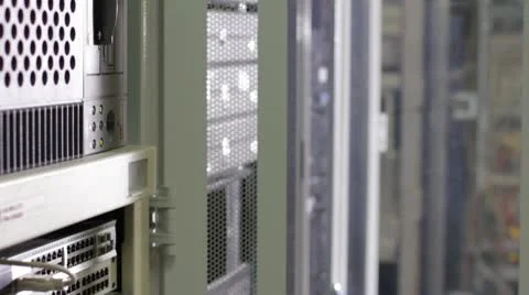 Computer equipment in server room Stock Footage 8995029