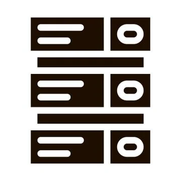 Computer Equipment Server Vector Icon Stock Illustration