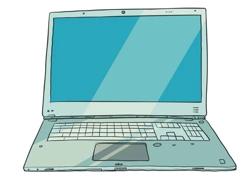 Computer equipment store. Technology of cloud storage of data and information Stock Illustration