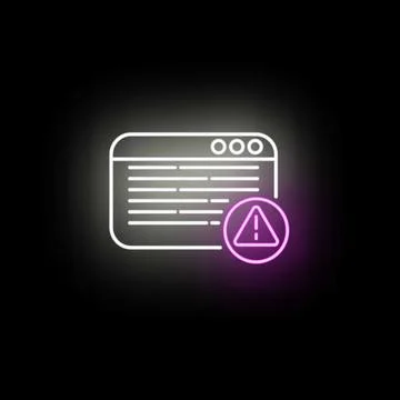 Computer error alert notification symbol on a web window Stock Illustration