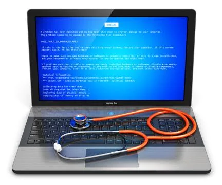 Computer error and service, repair and maintenance concept Stock Illustration