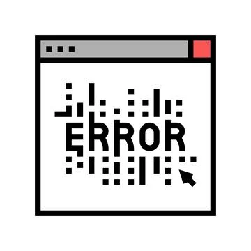 Computer error color icon vector illustration Illustrazione stock