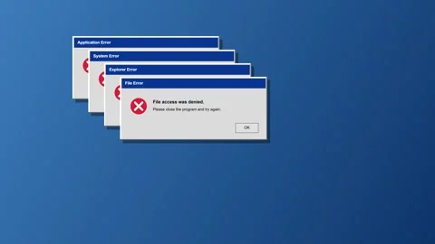 Computer error dialog boxes popping up on screen 스톡 동영상 347391111