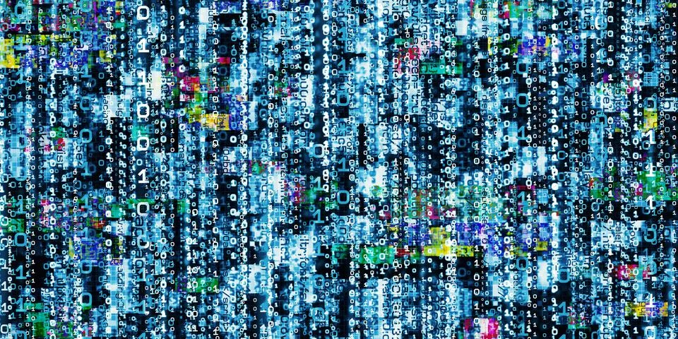 Computer error display corrupt binary data hacker digital binary data screen イラスト素材