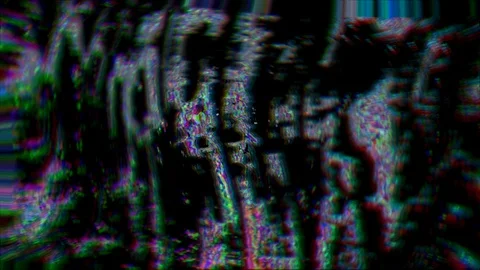 Computer error effect neon futuristic trendy iridescent background. Old tape Video stock 121982496