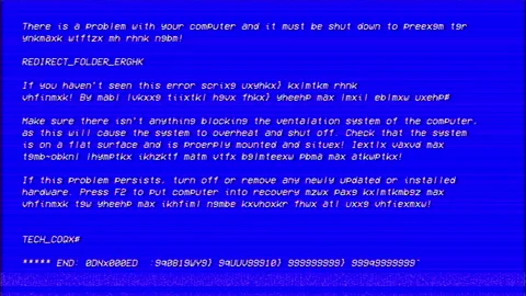 Computer Error Glitch VHS Tape Stock Footage 312410404