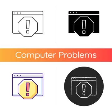 Computer error icon Stock Illustration