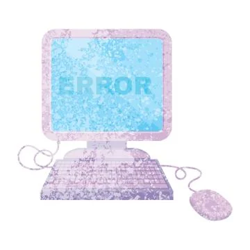 Computer error Illustrazione stock