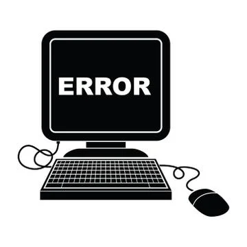 Computer error Illustrazione stock