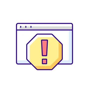 Computer error RGB color icon Stock Illustration