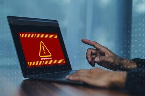 Computer Error System warning caution sign for notification. Computer Syste.. 스톡 사진