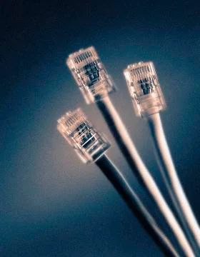 COMPUTER ETHERNET CONNECTORS Stock Photos