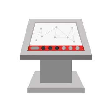 Computer factory screen operating Stock Illustration