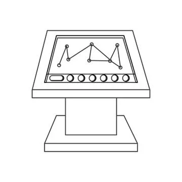 Computer factory screen operating Stock Illustration