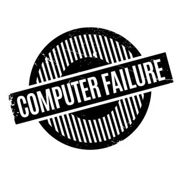 Computer Failure rubber stamp Illustrazione stock