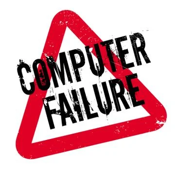 Computer Failure rubber stamp 스톡 일러스트