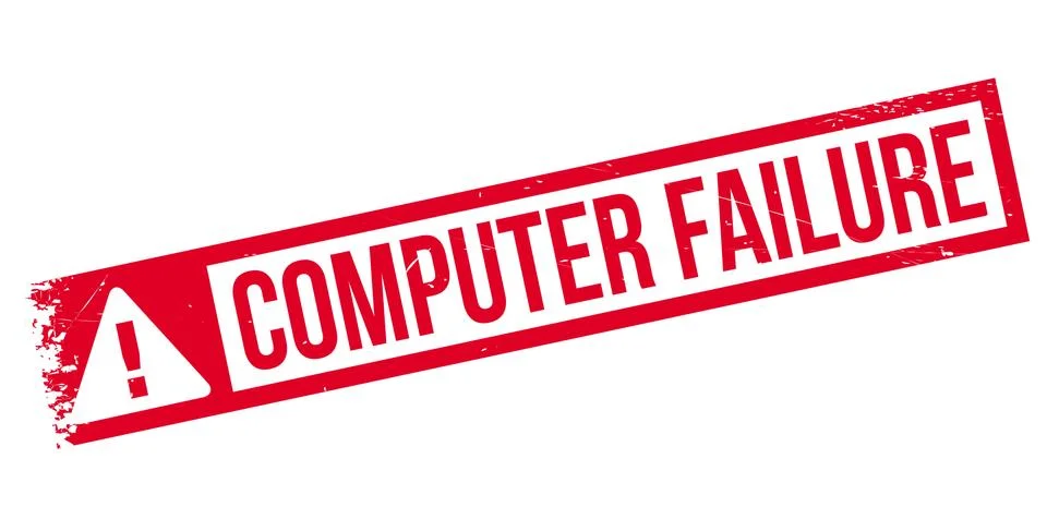 Computer Failure rubber stamp Illustrazione stock