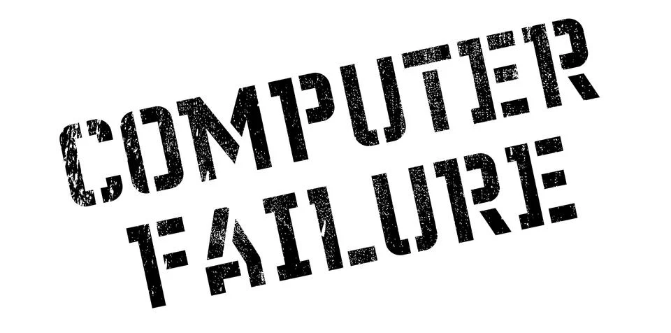Computer Failure rubber stamp Illustrazione stock