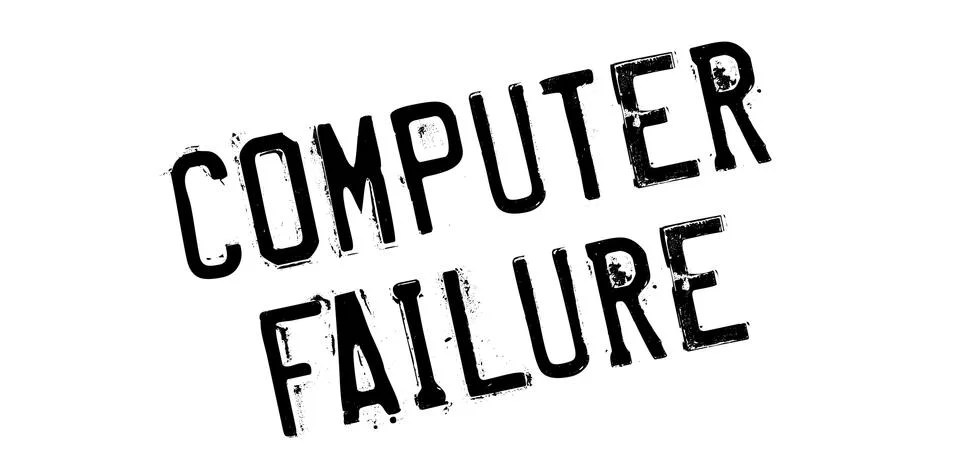 Computer Failure rubber stamp Illustrazione stock