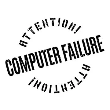 Computer Failure rubber stamp Illustrazione stock