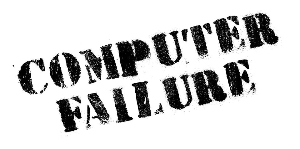 Computer Failure rubber stamp Illustrazione stock