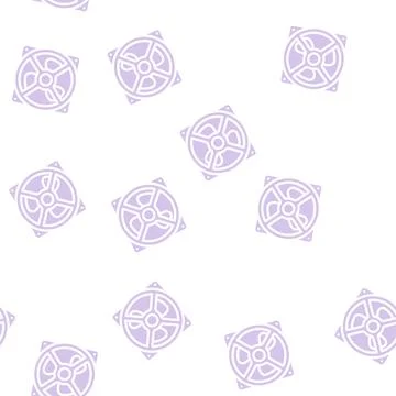 Computer fan glyph vector seamless pattern Illustrazione stock