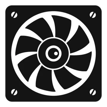 Computer fan icon, simple style Stock-Illustration