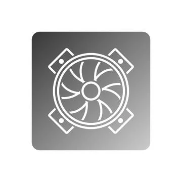 Computer fan icon vector Stock Illustration