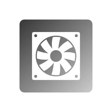 Computer fan icon vector 库存插图