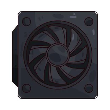 Computer Fan illustration Illustrazione stock