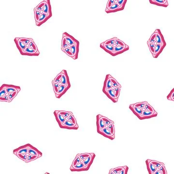Computer fan isometric icon seamless pattern Stock Illustration