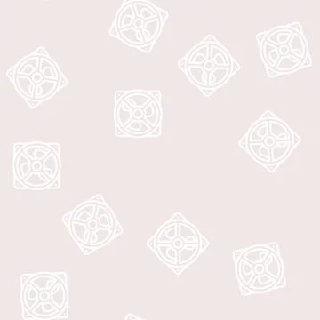 Computer fan line vector seamless pattern イラスト素材
