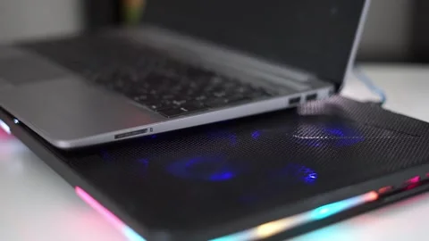 Computer fan to prevent overheating Stock Footage 260975297