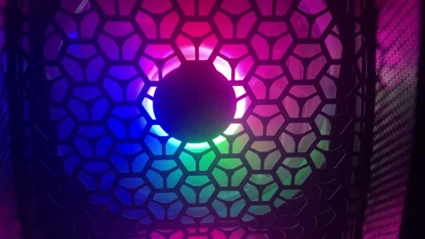 Computer fan rgb led changing colors Stock Footage 306577506