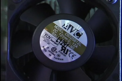 Computer Fan Starting Up Stock Footage 297204