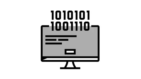 Computer fatal error color icon animation Stock Footage 157340219