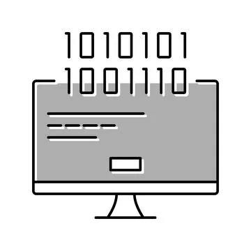 Computer fatal error color icon vector illustration Stock Illustration