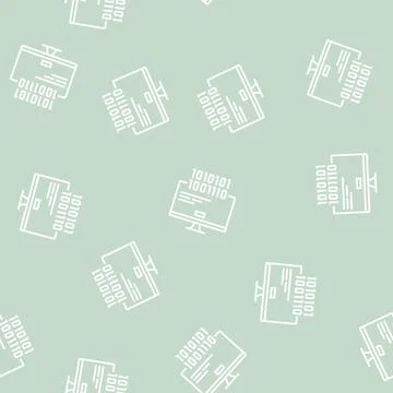 Computer fatal error line seamless pattern 스톡 일러스트