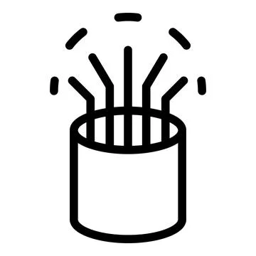 Computer fiber icon outline vector. Optic cable Illustrazione stock