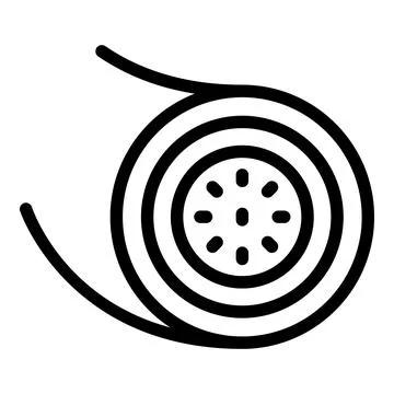 Computer fiber icon outline vector. Optic cable Illustrazione stock