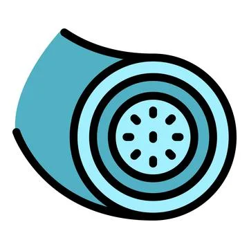 Computer fiber icon vector flat Illustrazione stock