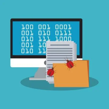 Computer file and security system design Stock Illustration