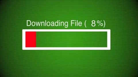 Computer File Download Progress Bar Stock Footage