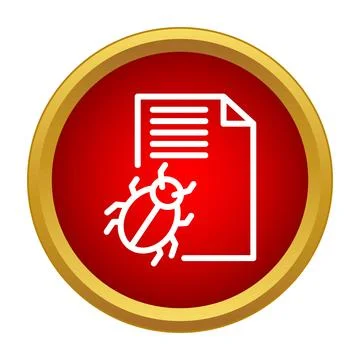 Computer file experiencing virus and malware infection Stock-Illustration