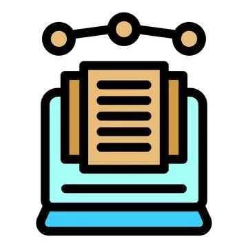 Computer file filter icon vector flat Illustrazione stock