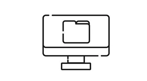Computer file management icon Illustration