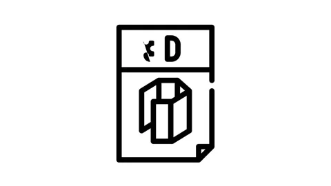 Computer file for printing on printer black icon animation Stock Footage 156672080