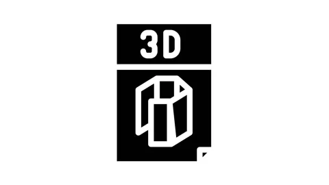 Computer file for printing on printer glyph icon animation Stock Footage 156672650